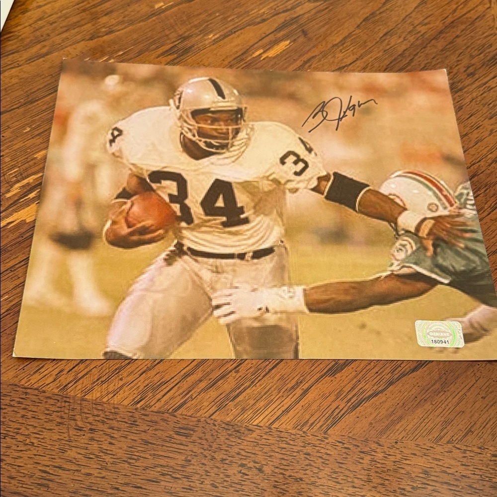 Bo Jackson Oakland Raiders autograph photo